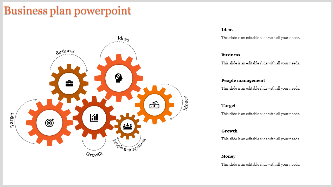 Free - Innovative Business Plan Template PowerPoint on Six Nodes
